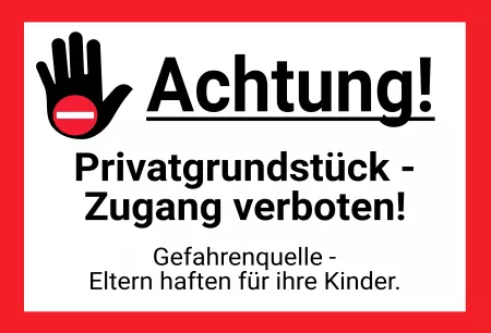 Warnschild Zutritt verbotenWarnung - Zutritt verboten Achtung! Gefahrenquelle Bild