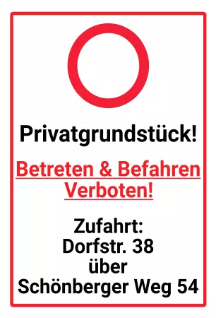 Warnschild Zutritt verbotenWarnung - Zutritt verboten Betreten & Befahren Verboten! Bild