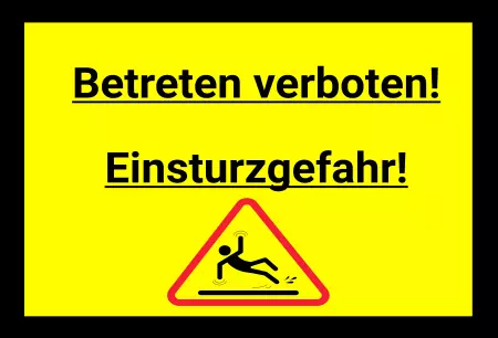 Warnschild Zutritt verbotenWarnung - Zutritt verboten Betreten verboten! Bild