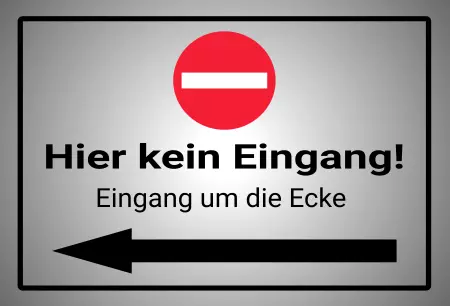 Warnschild Zutritt verbotenWarnung - Zutritt verboten Hier kein Eingang! Bild