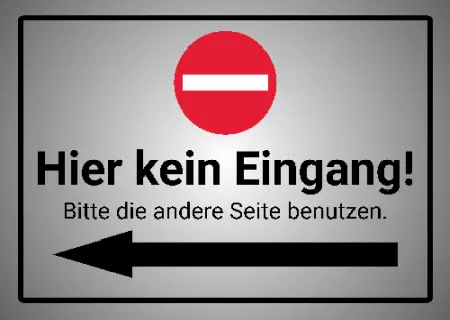 Warnschild Zutritt verbotenWarnung - Zutritt verboten Hier kein Eingang! Bild