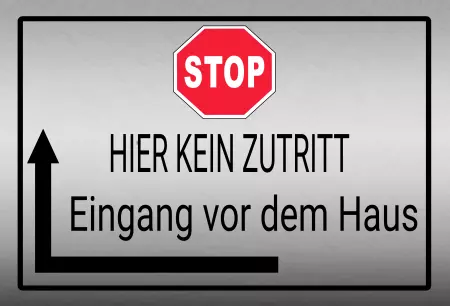 Warnschild Zutritt verbotenWarnung - Zutritt verboten Hier kein Zutritt Bild