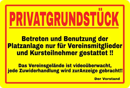 Warnschild Zutritt verbotenWarnung - Zutritt verboten PRIVATGRUNDSTÜCK Bild