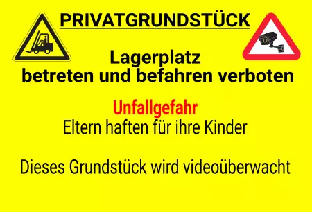 Warnschild Zutritt verbotenWarnung - Zutritt verboten PRIVATGRUNDSTÜCK Bild