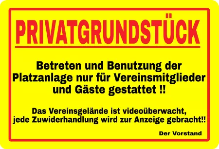 Warnschild Zutritt verbotenWarnung - Zutritt verboten PRIVATGRUNDSTÜCK Bild