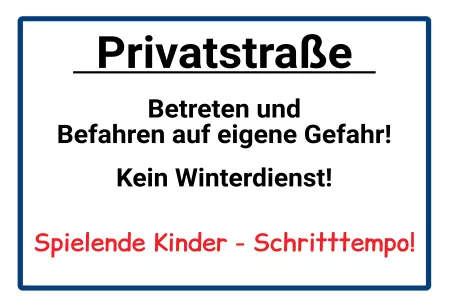 Warnschild Zutritt verbotenWarnung - Zutritt verboten Privatstraße Bild