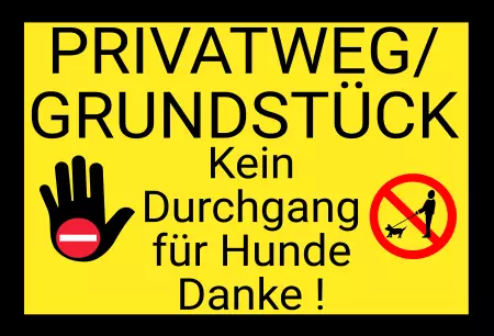 Warnschild Zutritt verbotenWarnung - Zutritt verboten PRIVATWEG Bild